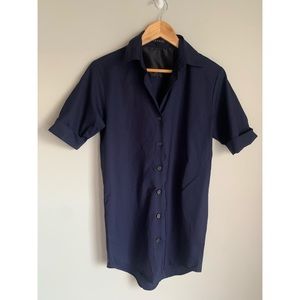 Theory Wool  button down shirt dress